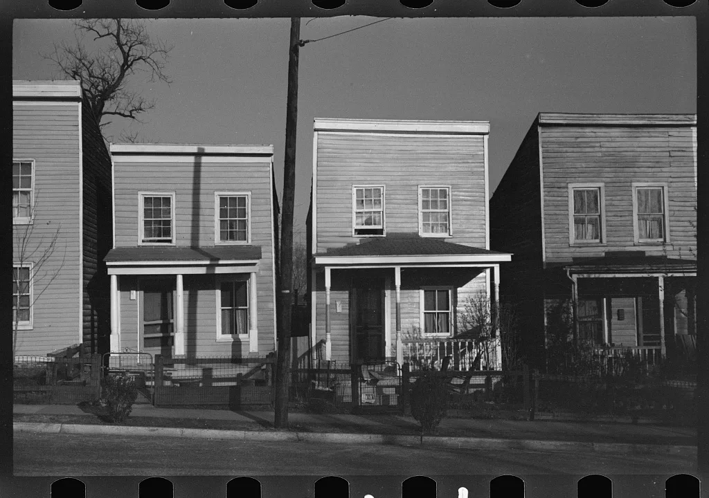 [Untitled photo, possibly related to: Frame houses. Fredericksburg,…, Virginia, 1936