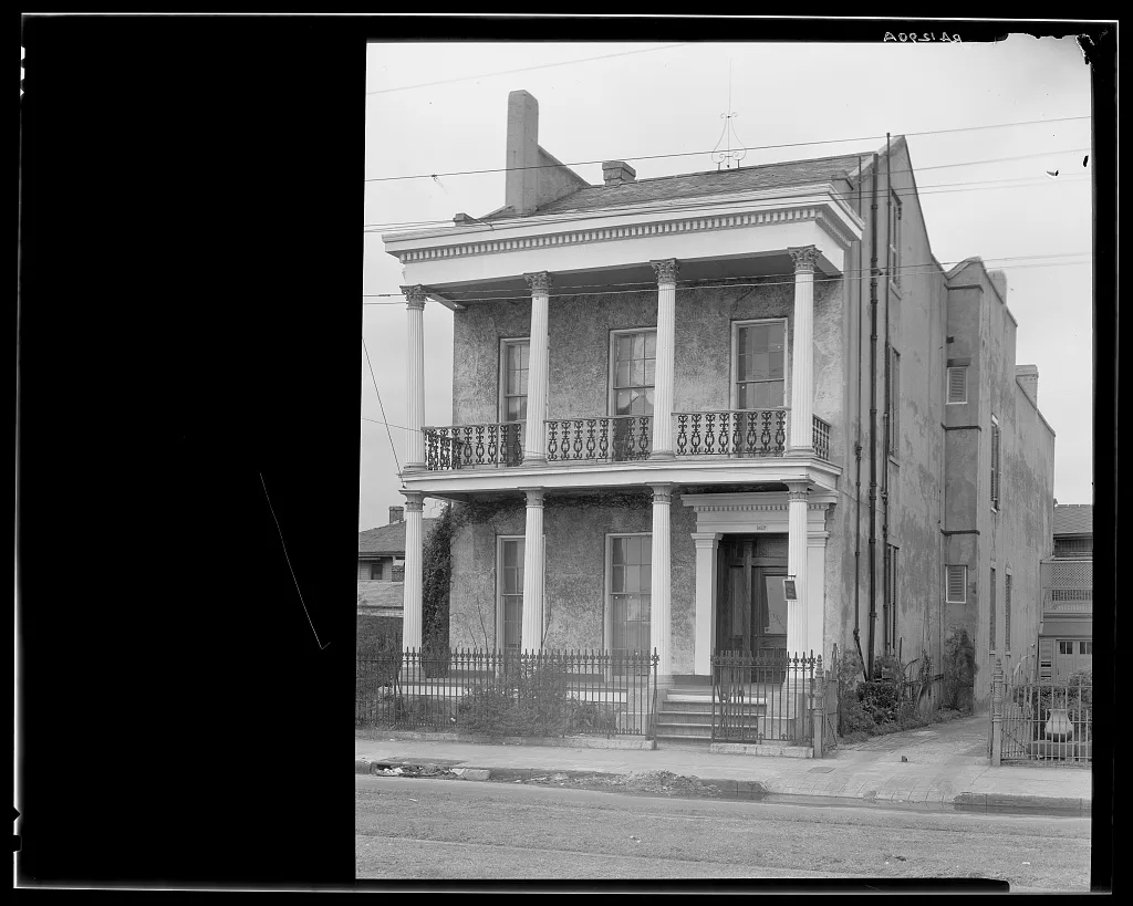 Greek Revival house at 1417 Annunciation Street. New Orleans,…, Louisiana, 1936